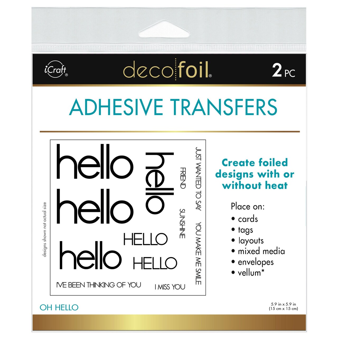 Deco Foil Adhesive Transfer Sheets 5.9" x 5.9"-Oh Hello